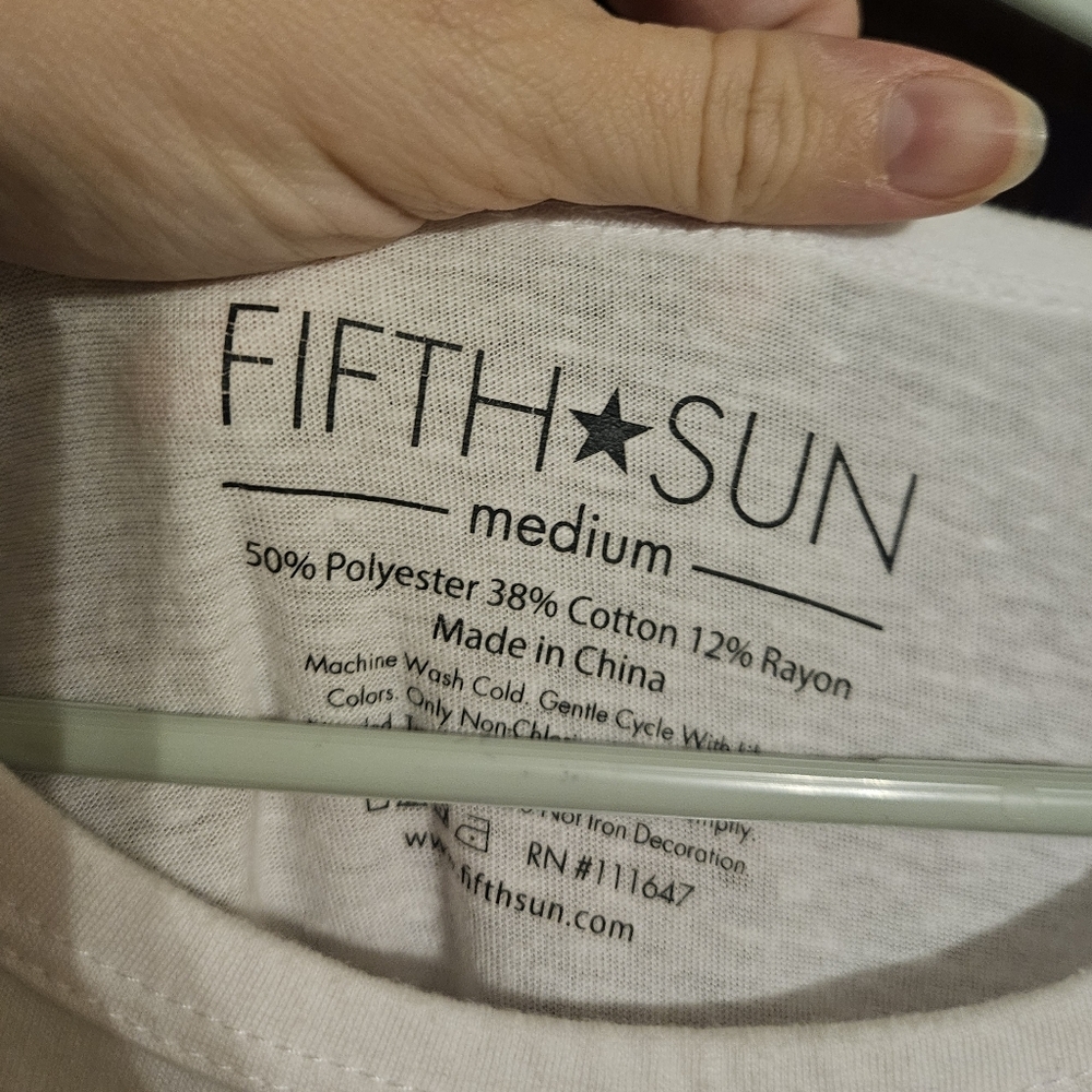 Fifth Sun White Tee with Patriotic Print - Picture 3 of 3